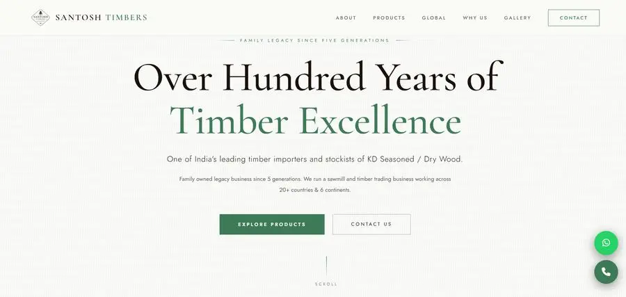 Santosh Timbers website